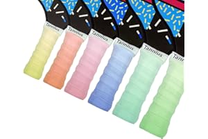 Tannius Pickleball Paddle Grip Tape, 6 Pack Pre-Cut Pickleball Grips, Absorbent and Enhanced Pickleball Paddle Overgrip Tape(