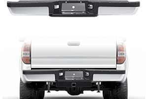 HECASA Rear Step Bumper Compatible with 1993-2011 Ford Ranger Fleetside/Styleside Supercrew FO1102306 with Brackets & LED Lig