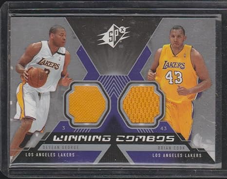2005 Spx Devean George Brian Cook Lakers Dual Game Used Jersey Basketball Card Wc Gc At Amazon S Sports Collectibles Store