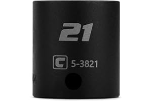 Capri Tools 21 mm Shallow Impact Socket, 3/8-Inch Drive, 12-Point, Metric