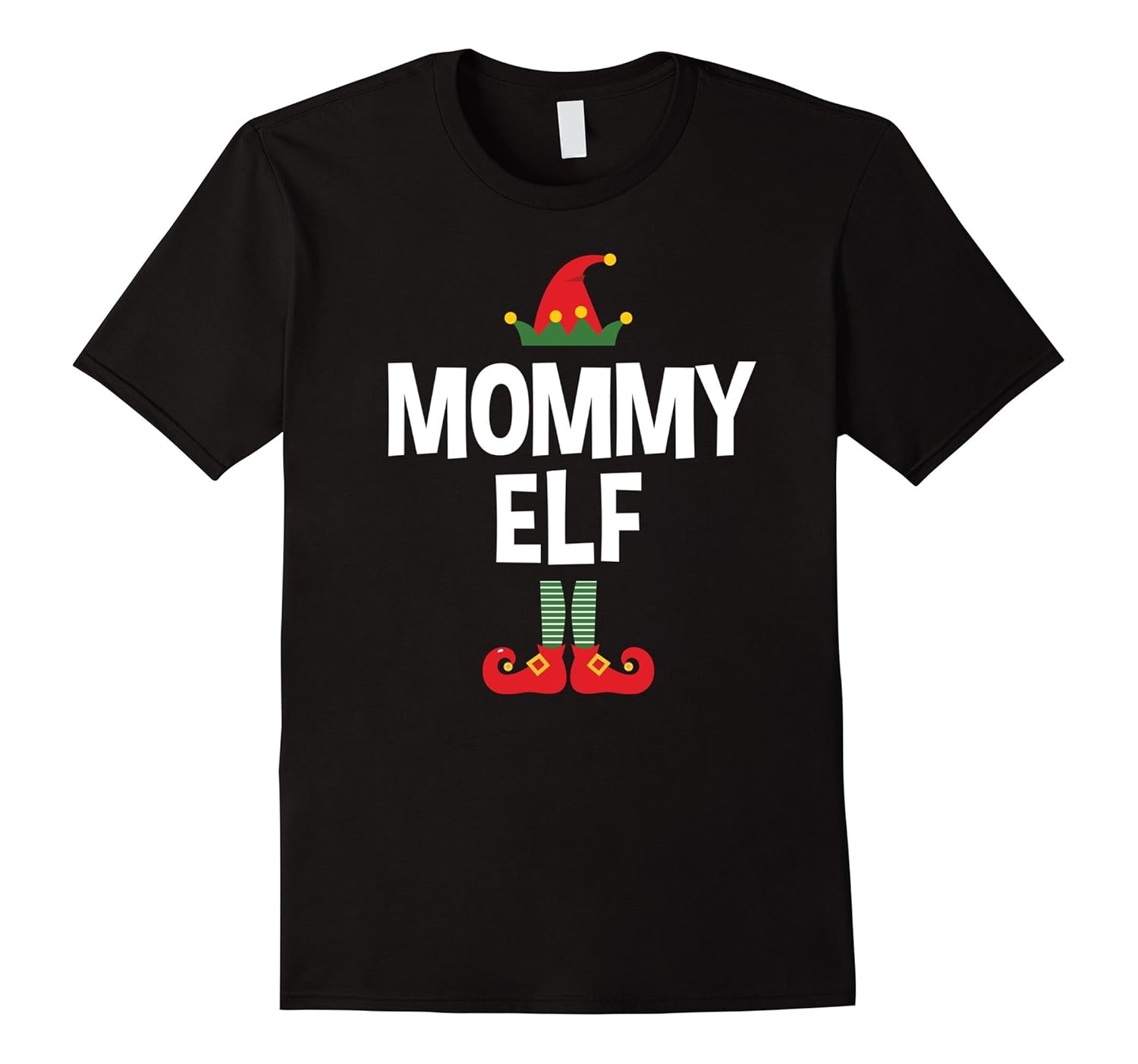 Mommy Elf Shirt - Family Matching Christmas Pajamas T-Shirt-Rose