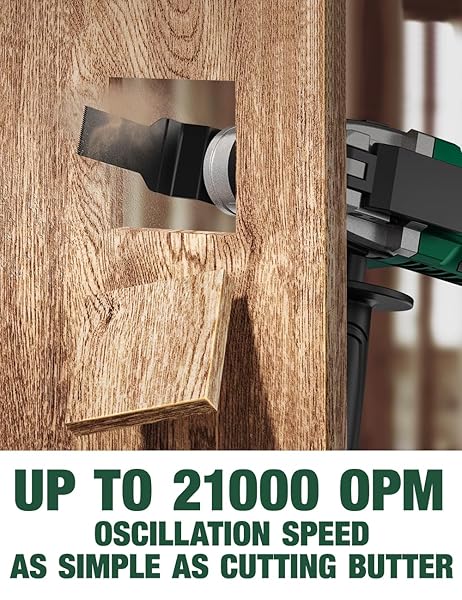 KIMO 20V CORDLESS OSCILLATING TOOL KIT WITH 26-PCS ACCESSORIES, MAX 21000 OPM, 6 VARIABLE SPEED & 3° OSCILLATING ANGLE, BATTERY POWERED OSCILLATING MULTI-TOOL FOR CUTTING WOOD/NAILING/SCRAPING/SANDING