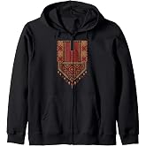 Palestine Women's Islam Folklore Palestinian Thobe Girls Dress Zip Hoodie