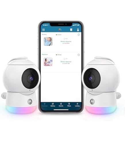 Motorola Focus 88 - HD Telecamera Di Sorveglianza WiFi,videocamera Wireless Con Visione Notturna, Audio Bidirezionale, Notifiche In Tempo Reale Del Sensore Di Movimento Con Motorola Stargrip, Bianco - Foto 2