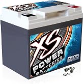 XS Power D975 2100 Amp AGM Battery with M6 Terminal Hardware - Group U1R 12 Volt 43Ah 604CA Deep Cycle AGM Powercell for Car Audio Systems and Performance Cars