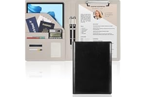 EUPLONG Padfolio Clipboard Folder,Portfolio Organizer Binder,All-in-One Padfolio with Business Card Holder,Ideal for Intervie