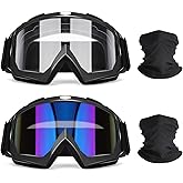 OXG Dirt Bike ATV Motorcycle Goggles, Motorcycle Glasses for Men Motocross Riding Protective Eyewear Ski Goggles