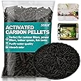 Sukh 310g Activated Carbon Pellets - Activated Charcoal Bulk Activated Carbon Aquarium Charcoal Pellets Activated Charcoal Filter Carbon Aquarium Filter for Waterbox Aquariums Pond Fish Tank