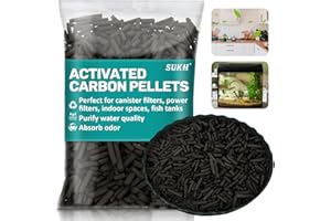 Sukh 310g Activated Carbon Pellets - Activated Charcoal Bulk Activated Carbon Aquarium Charcoal Pellets Activated Charcoal Filter Carbon Aquarium Filter for Waterbox Aquariums Pond Fish Tank