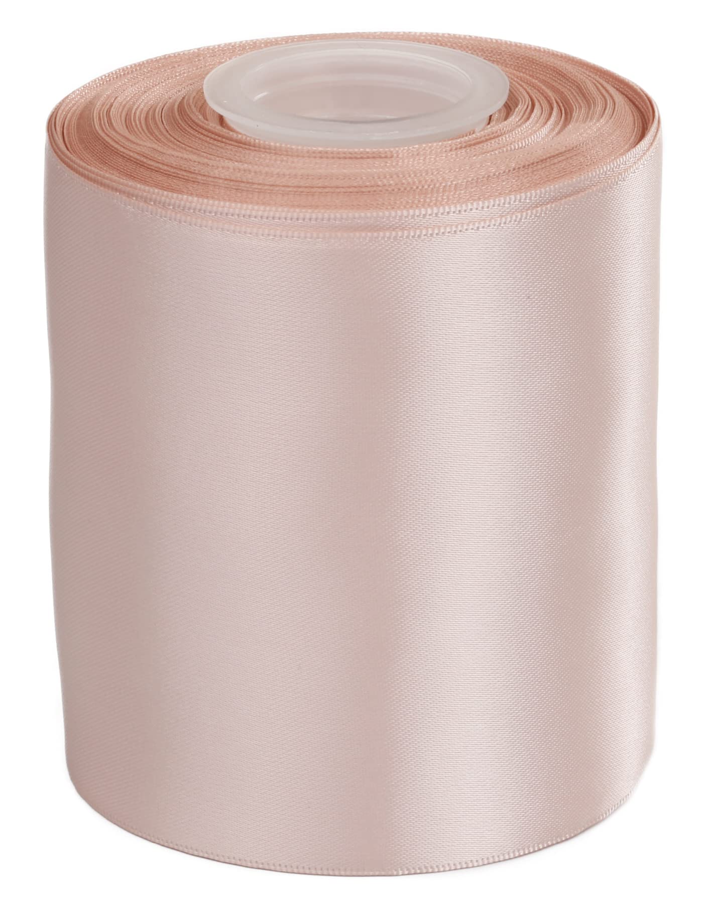 Ribbonitlux 100mm Wide Double Face Satin Ribbon 22 Meters (813-Vanilla, Set for Bow, Party Decor, Sewing Applications, Wedding and Craft