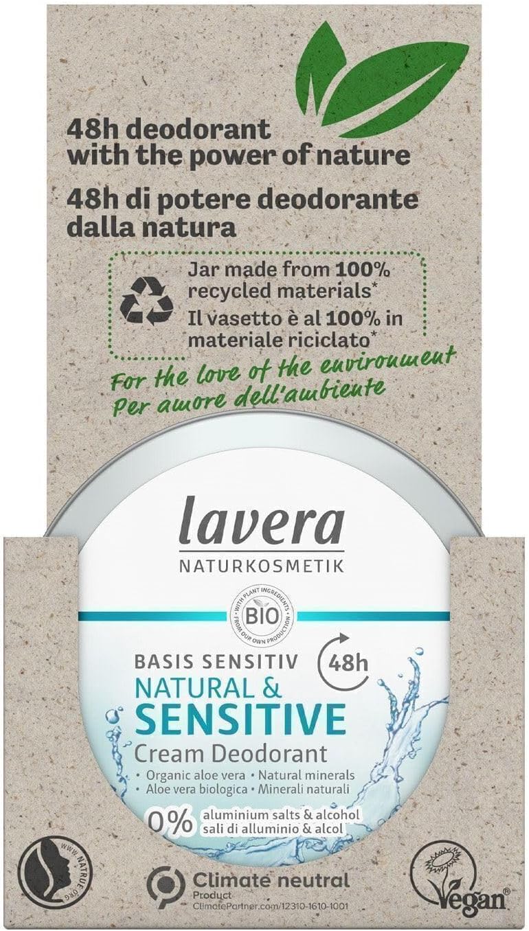 lavera basis sensitiv Natural Sensitive Deo Creme 48h Vegan Organic Aloe Vera