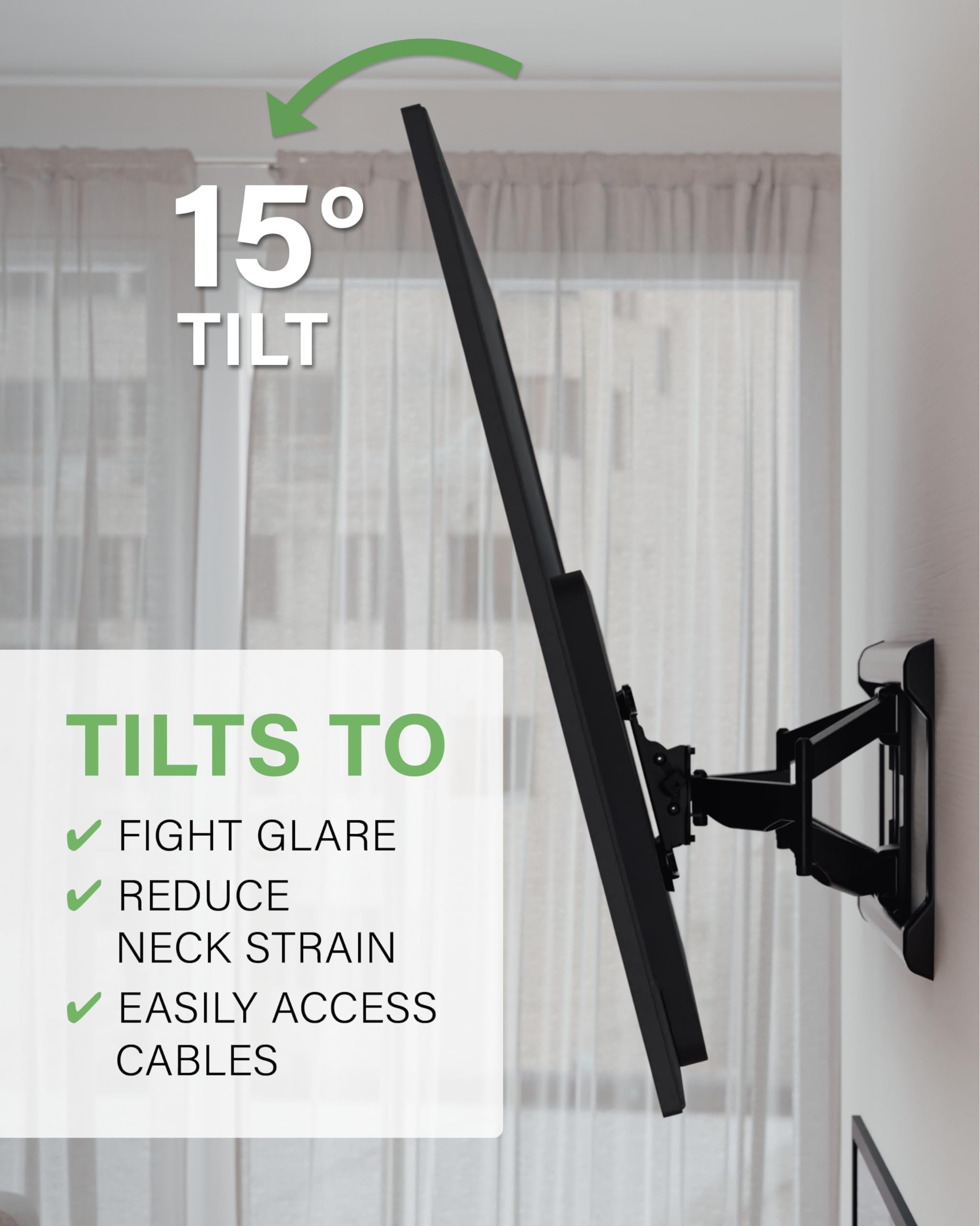 SANUS Full Motion TV Wall Mount for TVs up to 90