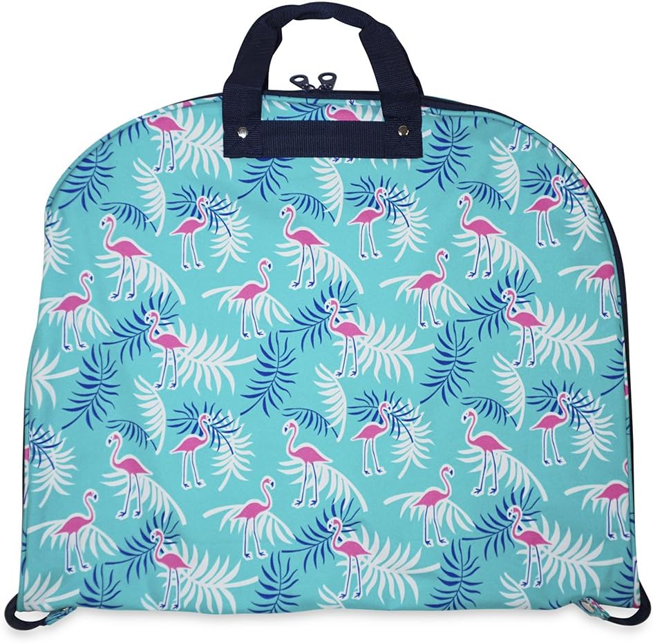 flamingo print suitcase