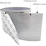 ACEBON Fiberglass Window Screen Repair Tape Patch Adhesive 2x80in Grey view 3