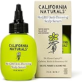 California Naturals Women's Re: Gro Anti-Thinning Scalp Serum, 5% Capixyl with Biotin, Caffeine & Castor and Rosemary Oil, Non-Sticky Cooling Formula, Vegan & Cruelty Free, 3oz