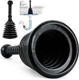 Luigi's Sink and Drain Plunger Black - Powerful Accordion Plunger for Sinks view 1