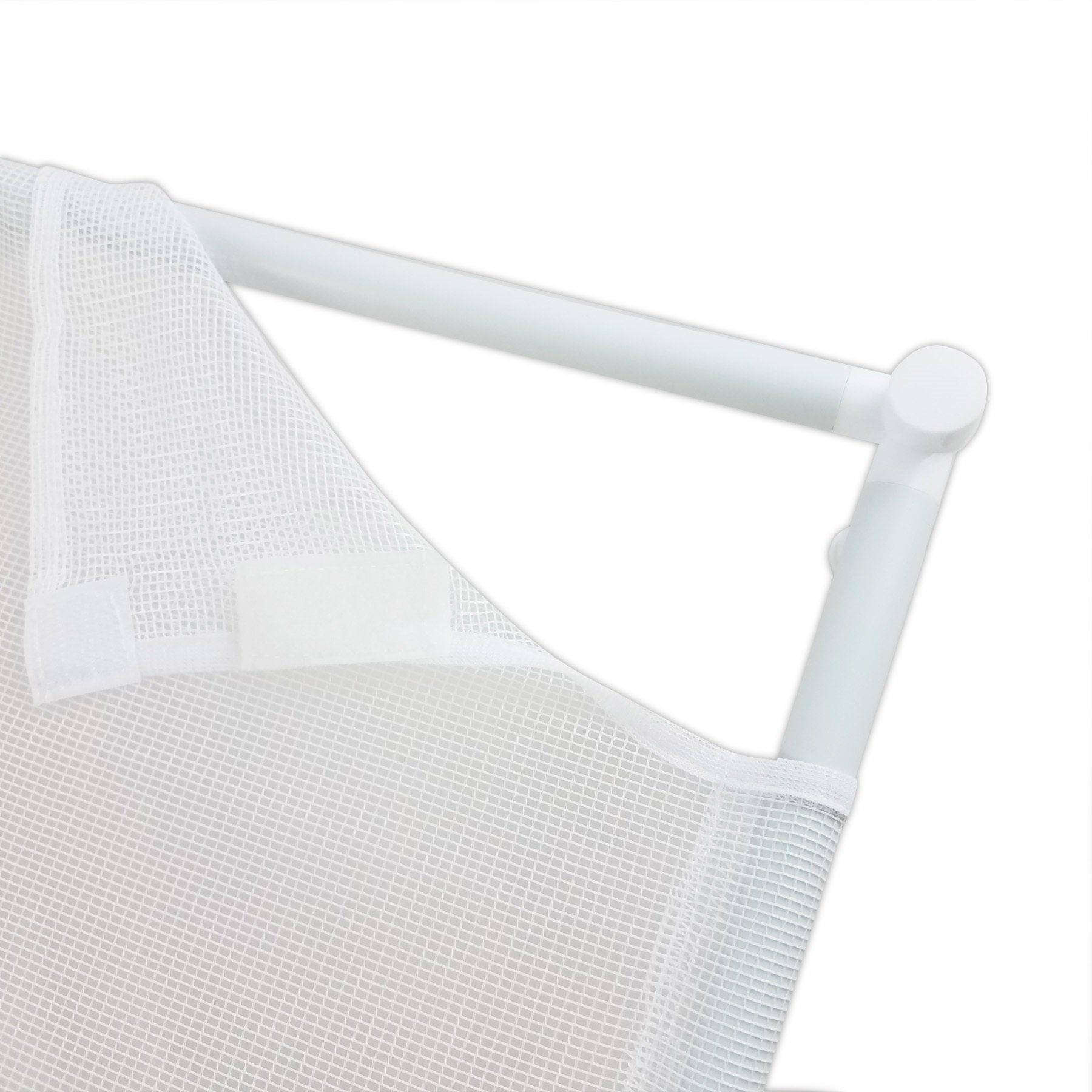 Homz Garment Drying Rack, Mesh Netting, Stackable, 27" x 27", White