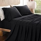 Dreava Queen Sheet Set 4 Pieces, 16'' Deep Pocket Fitted Sheets Soft Breathable Microfiber Bed Sheets Luxury Hotel Bedding with Pillowcse Black Bedsheets Cooling, Wrinkle Free, Oeko-Tex Certified