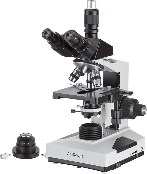 AmScope t490bdk trinocular microscopio compuesto, WF10 x y