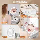 MOMOKUBA 20x Magnifying Mirror with Light, 360° Rotation, Rechargeable view 8