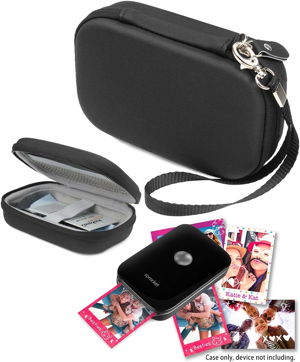 Instant Photo Printer Case for Kodak Mini 2HD Wireless, Kodak Mini Shot Wireless 2in 1 Instant Print Digital Camera & Printer, Lifeprint 2x3, HP Sprocket, Polaroid Zip Mobile Printer (Frosted Black)