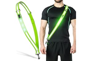 LED Reflective Belt Sash Walking Gear,Safety Lights for Walkers at Night,High Visibility Safety Rechargeable Reflective Runni