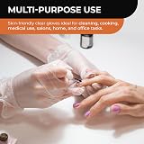 PRAIMA Clear Vinyl Gloves 100 Count Large Disposable Powder Free Latex Free view 6