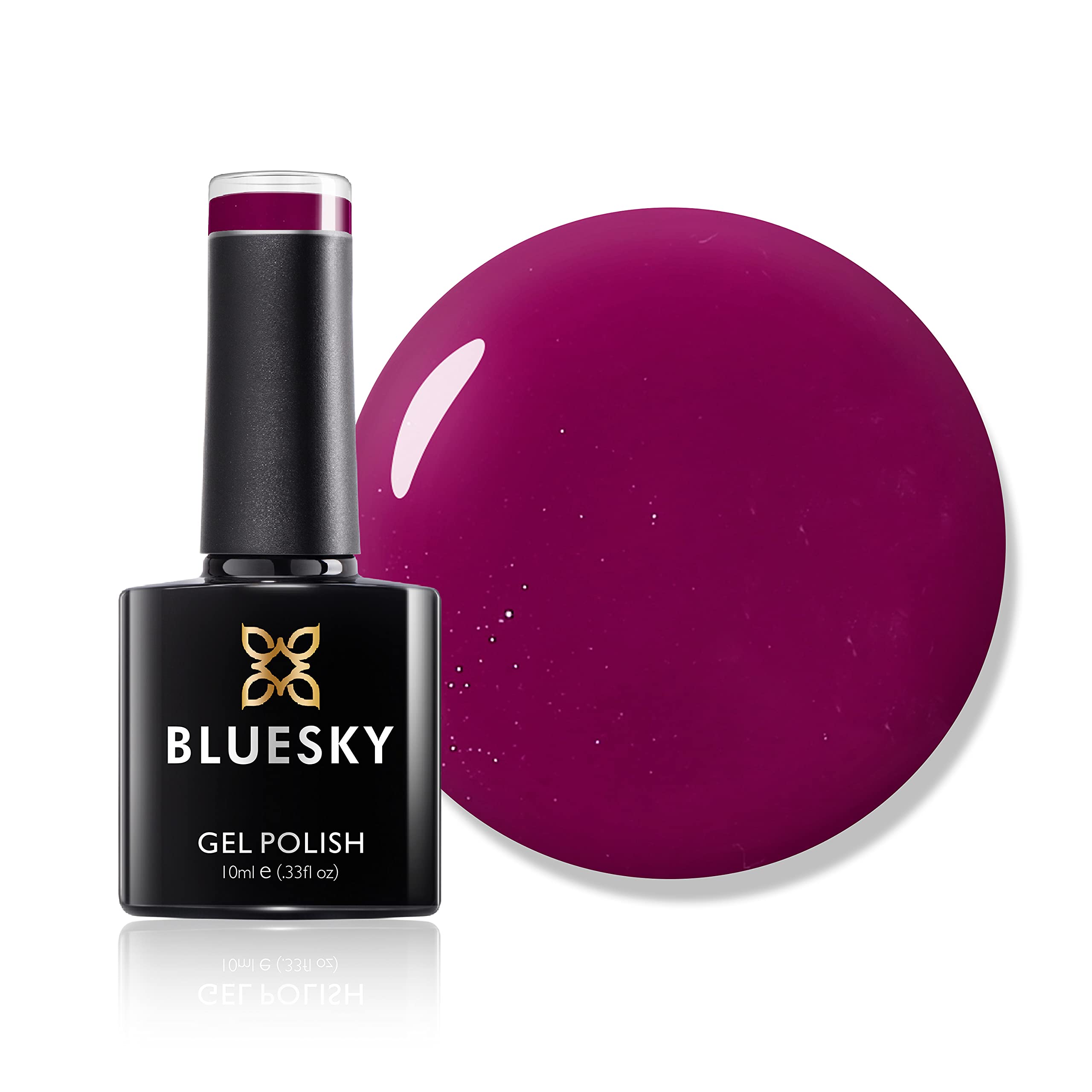 Bluesky Gel Nail Polish, Dark Pink A011, Cerise, Dark, Pink, Long Lasting, Chip Resistant, 10 ml (Requires Drying Under UV LED Lamp)