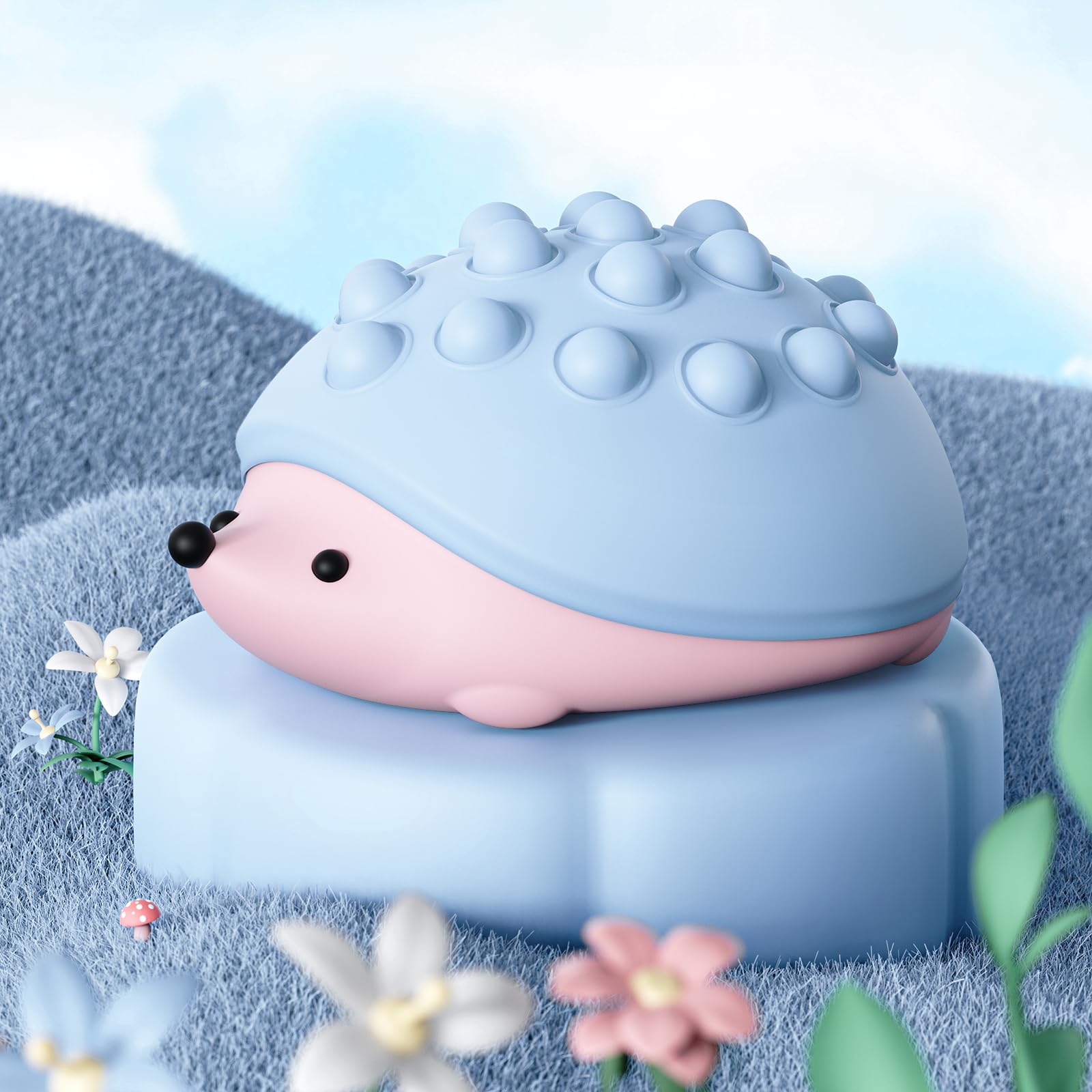 TRUNYEE Night Light for Kids, 16 Color & 4 Levels Brightness, Portable Cute Nursery Night Light for Babies, Kids, Breastfeeding, Room Decor (Blue)