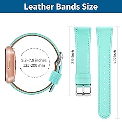 BOTNUW Leather Bands Compatible with Fit bit Versa