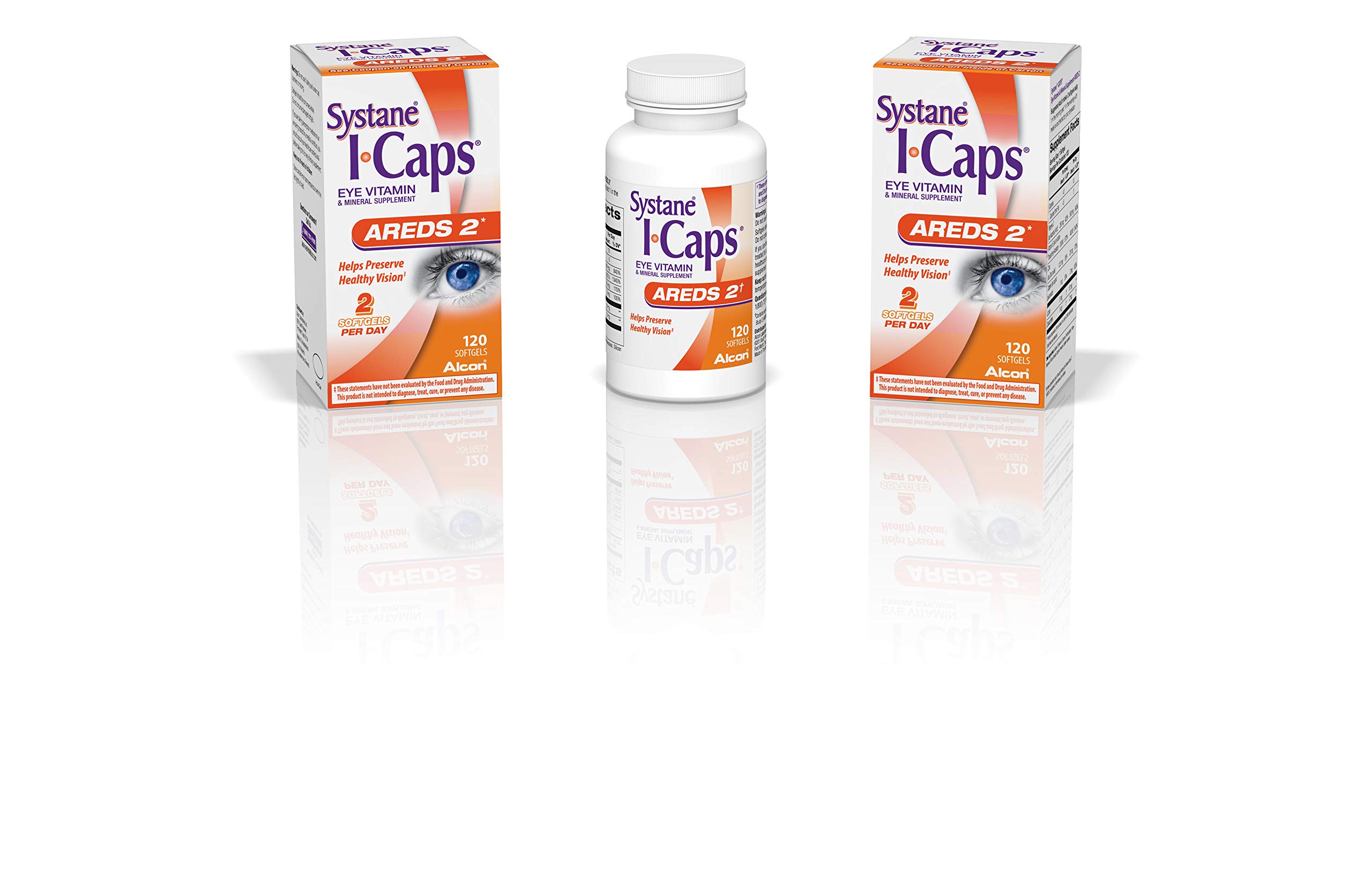 Systane ICaps Eye Vitamin & Mineral Supplement, AREDS 2 Formula, 120 Softgels (Packaging may vary)