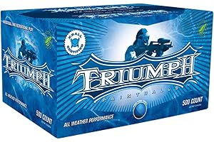 TIPPMANN Xball Triumph 68 Caliber 500ct Paintballs, Blue Fill and Shell
