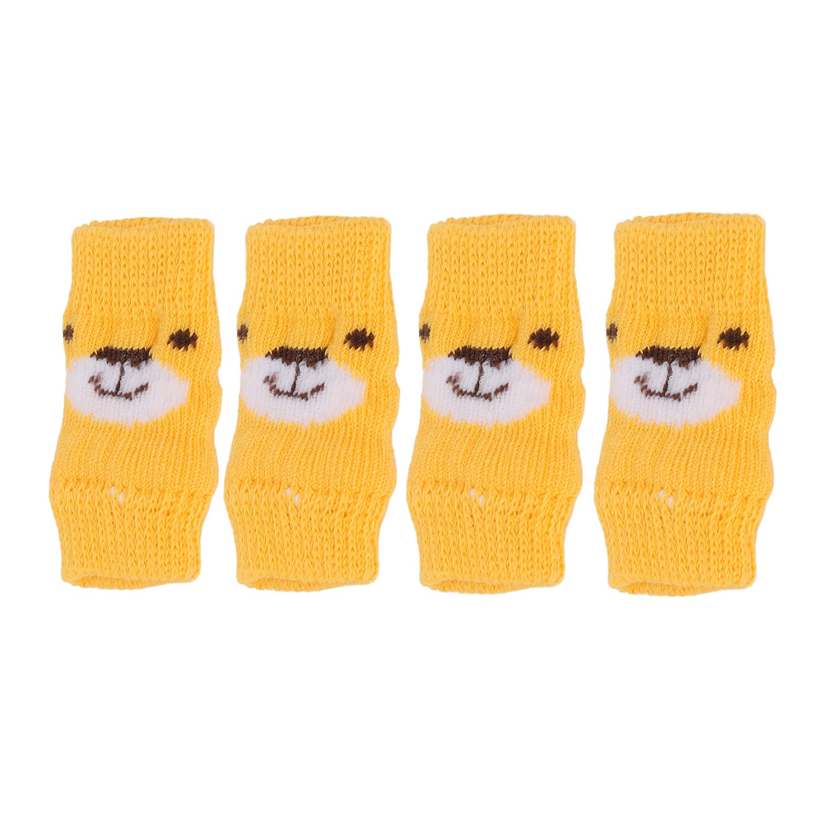 Pssopp 4pcs Dog Elbow Protector Dog Fleece Elbow Sleeves Soft Cute Cartoon Dog Leg Support Brace Protective Sleeve for Dogs Prevent Injury L