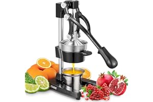FOHERE Orange Juicer Squeezer, Citrus Lemon Juice Press, Cast Iron Manual Juicer Hand Press for Grapefruit Pomegranate, Orang