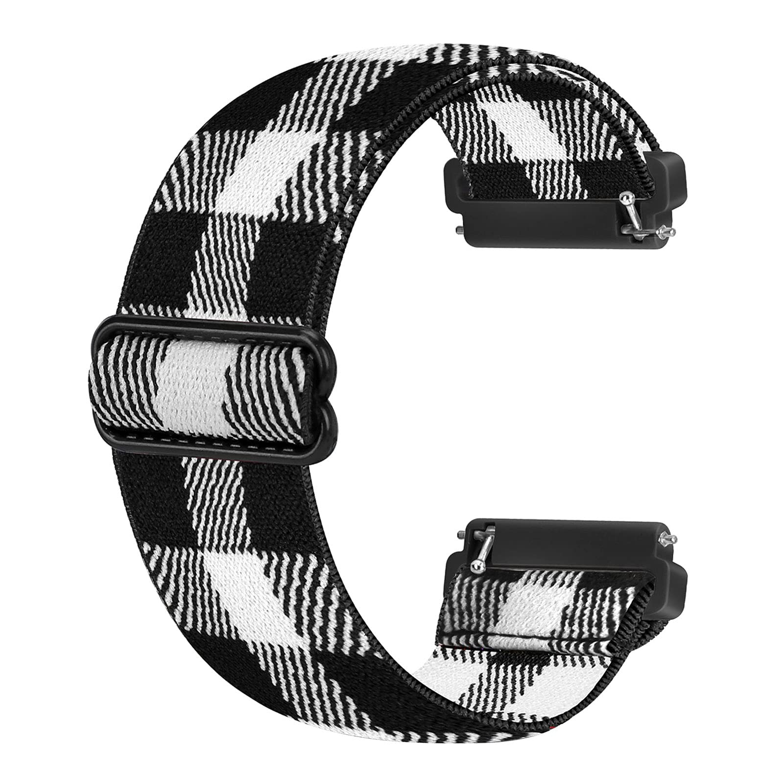 Ecogbd Elastic Replacement Strap Compatible with Fitbit Versa, Versa Lite, 2, Soft Fabric Nylon WristStrap, Scrunchie Design, White, 0.98 Inches, Unisex, Premium Quality