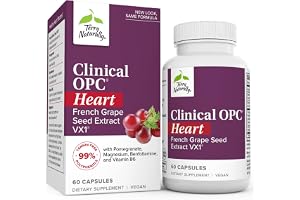 Terry Naturally Clinical OPC Heart - 60 Capsules - French Grape Seed Complex - Non-GMO, Vegan, Gluten Free - 20 Servings