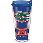 Tervis Made in USA Double Walled University of Wisconsin – Madison Badgers Spirit Insulated Tumbler Cup Keeps Drinks Cold & Hot, 16oz, Clear