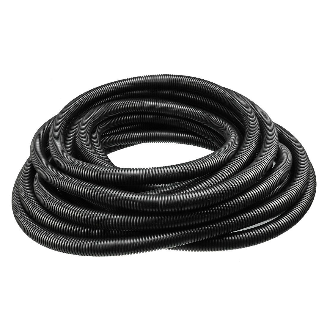 Sourcingmap 12 M 16 x 20 mm PP Flexible Corrugated Conduit Tube for Garden,Office Black