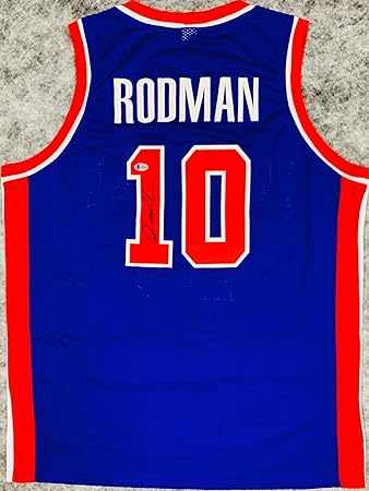 autographed dennis rodman jersey