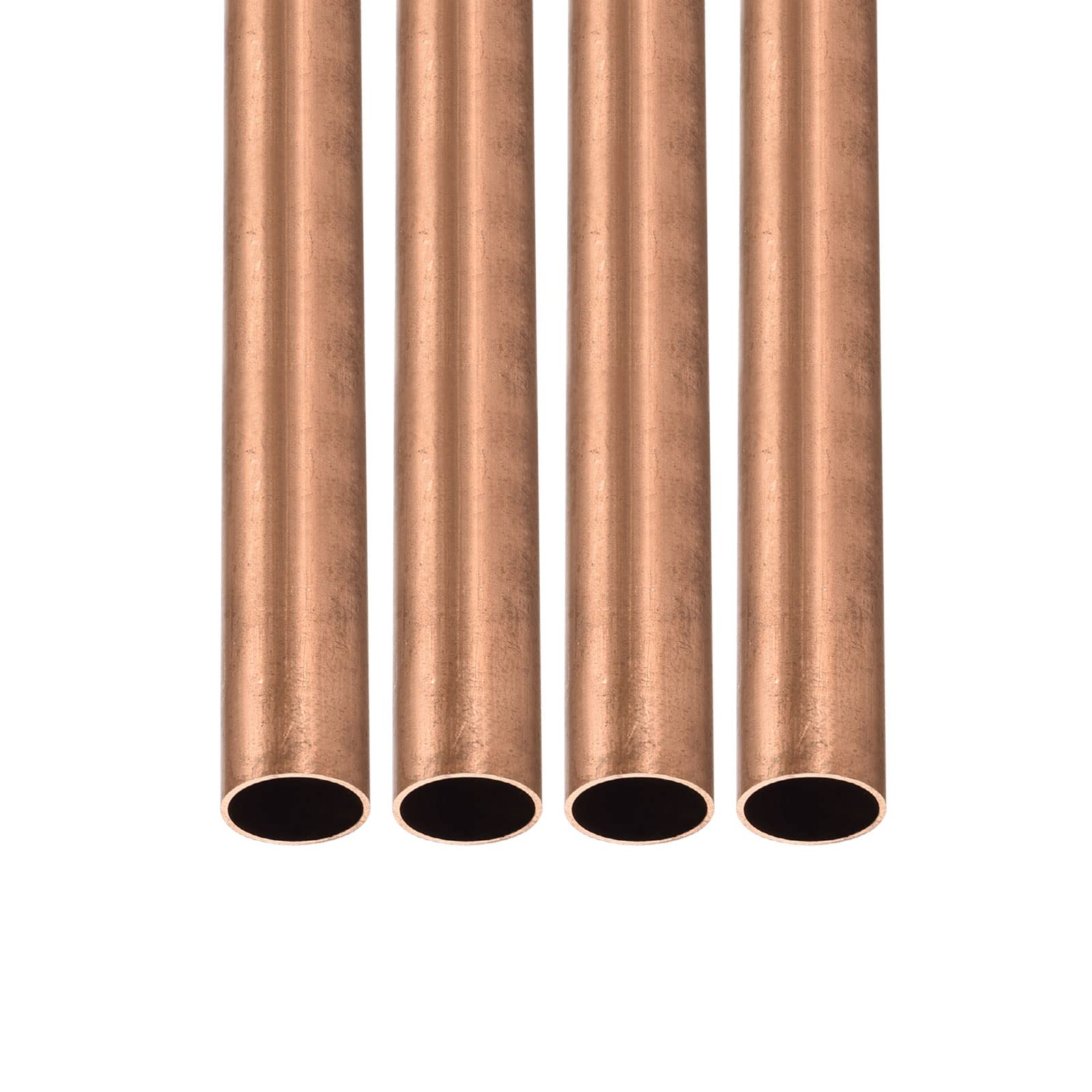 DTGN 10mm x 0.5mm x 300mm(ODxWall TXL) Copper Tube - 4Pack - Good for Machinery Equipment DIY Decorative Frame - Round Metal Tubing