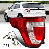 ZSBMP LED Tail Lights Compatible with 2016 2017 2018 2019 Ford Explorer | TailLights Assembly Rear Brake Lamp with Bulbs and Harnesses OE:FB5Z13405A(2016-2019 ford explorer, Left Driver Side)