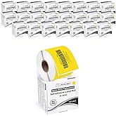 HOUSELABELS Compatible DYMO 30256 Yellow Shipping Labels (2-5/16" x 4"), Strong Permanent Adhesive, Compatible with DYMO LW 450, 4XL, Rollo & Zebra Desktop Printers, 24 Rolls /7200 Labels