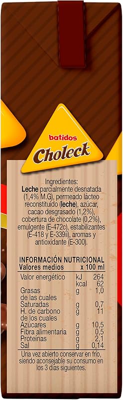 Batido de Cacao Slim Infantil, Cremoso, Pack 3x200ml con Pajita