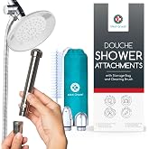 Medi Grade Shower Enema Kit, Anal Douche for Men and Women, 3 Nozzle Tips | Shower douche attachment set with aluminum nozzles, easy installation, includes velvet pouch, cleaning brush and cloth
