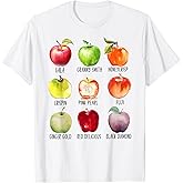 Many Kinds Cute Apples Colors for Orchard Harvest Season T-Shirt