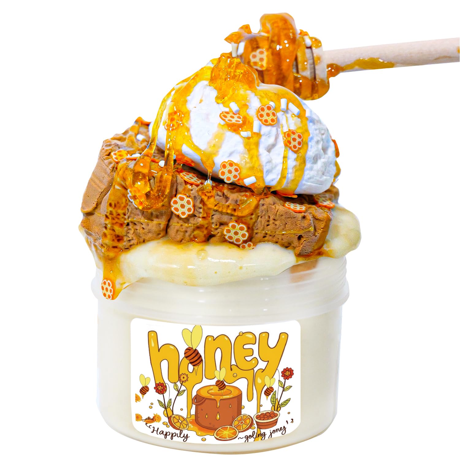 Tototang Handmade Slime Honey Cake Themed 200ml, Soft, Stretchy & Squishy โ ASMR Slime, Creative Party Gifts Set