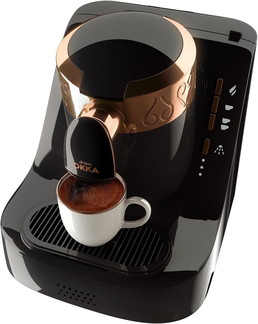 Arzum OK001 Automatic Turkish Coffee Machine, 710 W, 1 Liter, Black/Copper, 27.9 x 21.7 x 27.5 - Image 3
