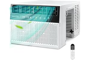 R.W.FLAME 10,000 BTU Window Air Conditioners, U-Shaped Air Conditioner Window Unit, Cools up to 450 Sq.ft, 6 Modes 24H Timer Energy-saving Window AC Units, Full Window View, White