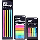 UniBright Sticky Tabs, 350 Pcs, 3 Size Sets with Neon Colors Use as Notebook Tabs Page Markers Page Tabs Book Tabs Annotation
