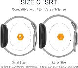 Vancle Fitbit Versa 3/Sense Strap Pack – Soft Silicone Small 3-Pack Black Grey view 4